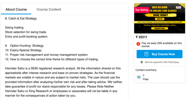 Kingreserch Pro Trading Program Dus ka Dum Course 2021 Download-Premium - Image 5