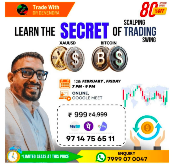 Trade with Dr Devendra – Secrets of Gold and Bitcoin Trading 12 Feb 2025 Webinar