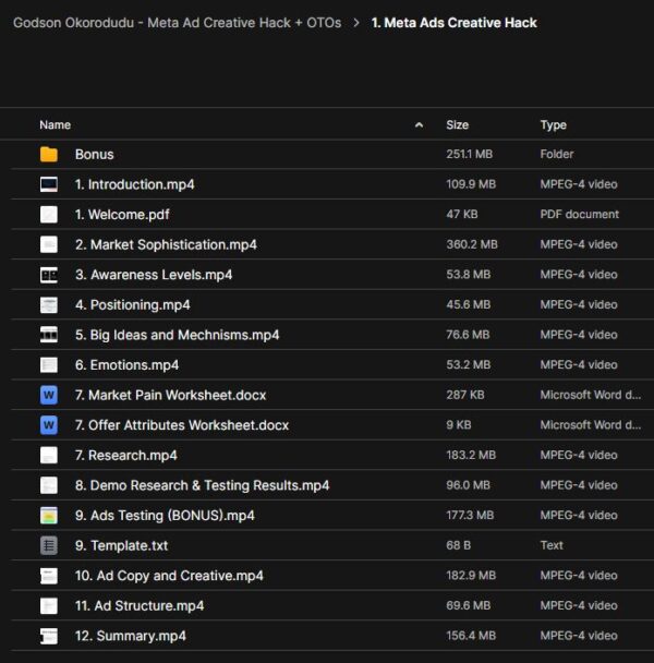 Godson Okorodudu – Meta Ad Creative Hack + OTOs - Image 3