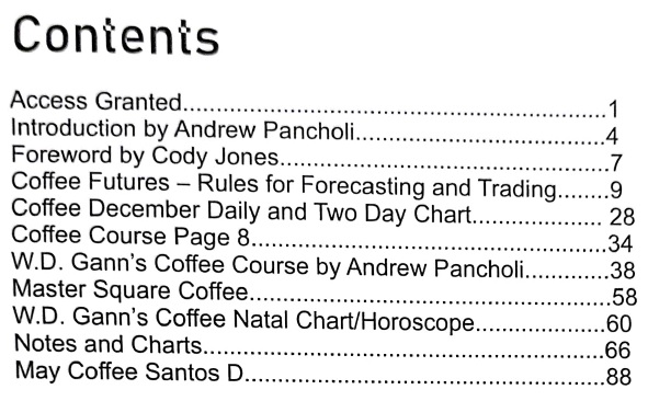 W.D.Gann's Unpublished Coffee Course Package 3 cws5662