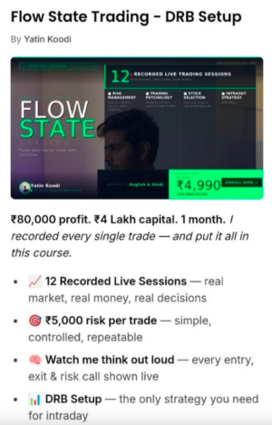 Yatin Koodi DRB Setup – Flow State Trading