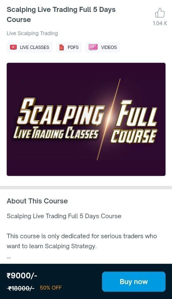 Baap of Chart 5 Day Options Scalping Course 2022