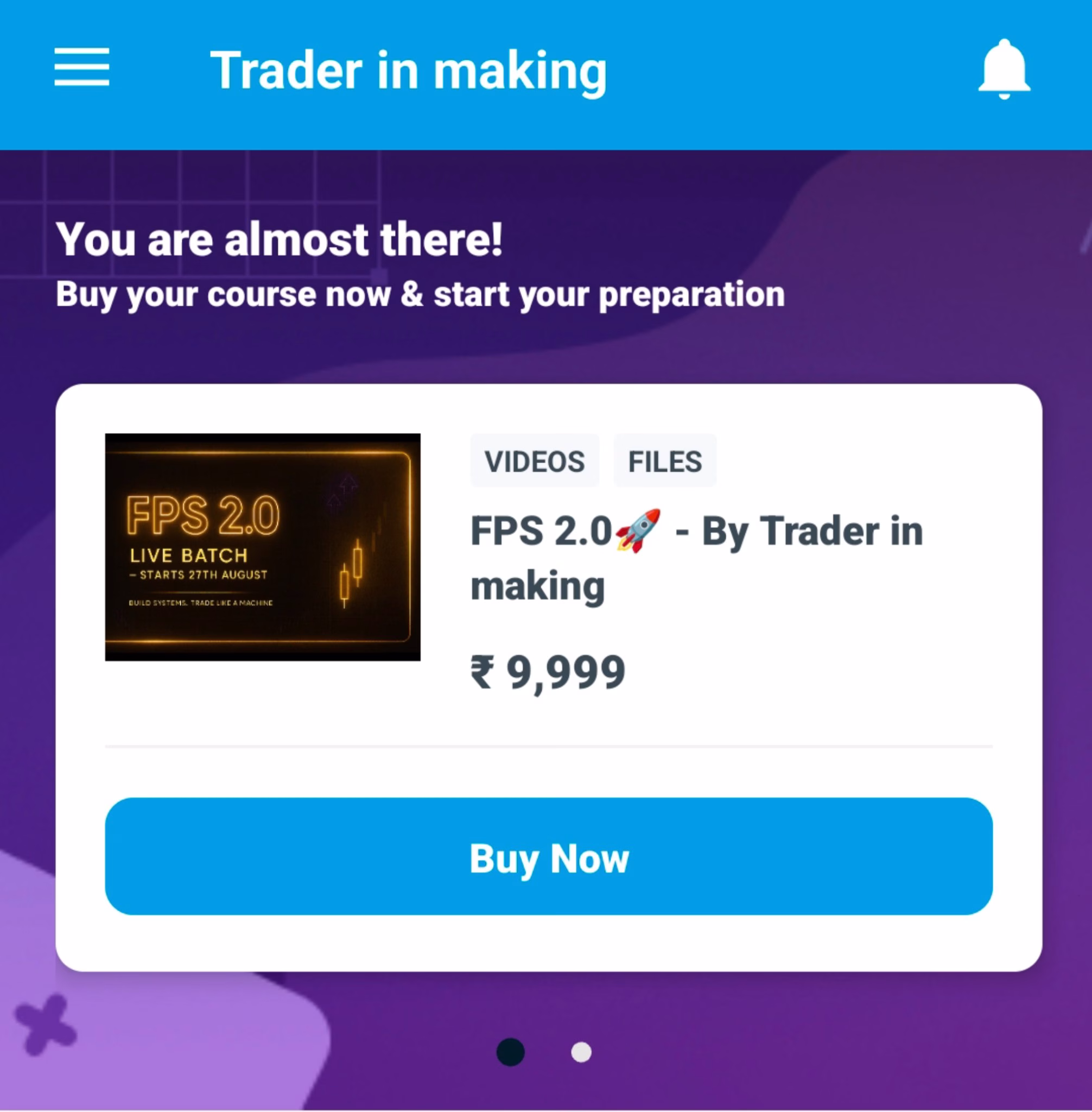 Trader in Making Course FBS 2.0