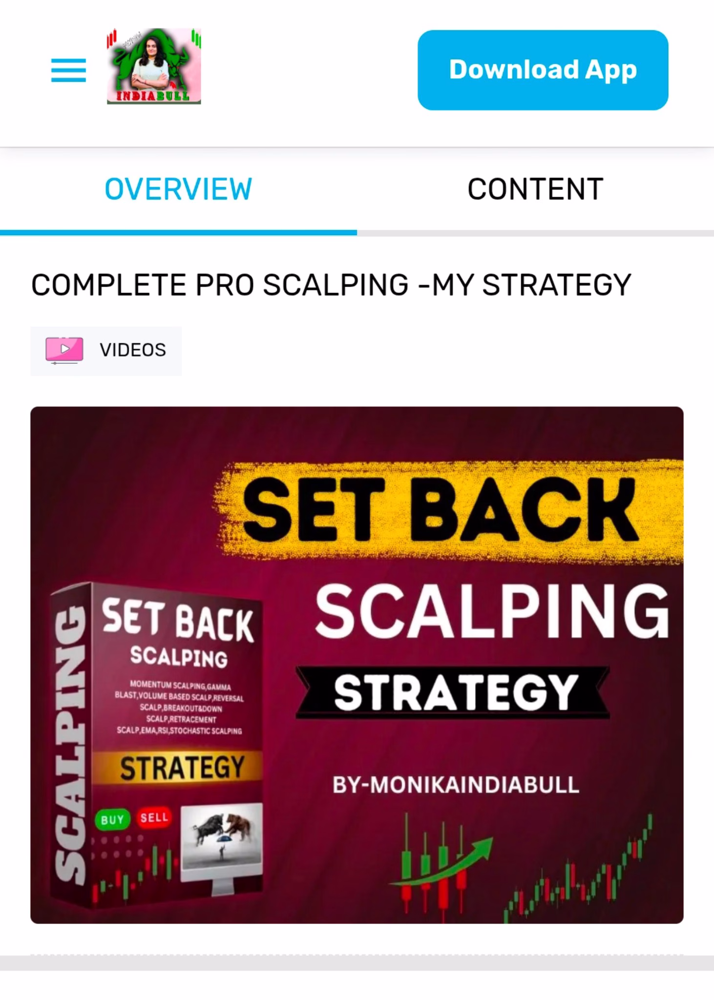 Monika India bull Course – Complete Pro Scalping – My Strategy